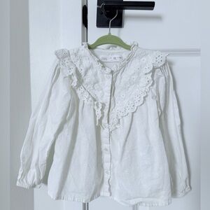 Zara girl button down shirt